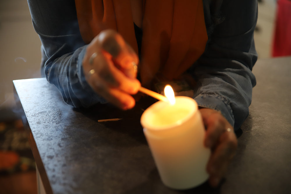 our favorite way to start getting cozy: light a candle
