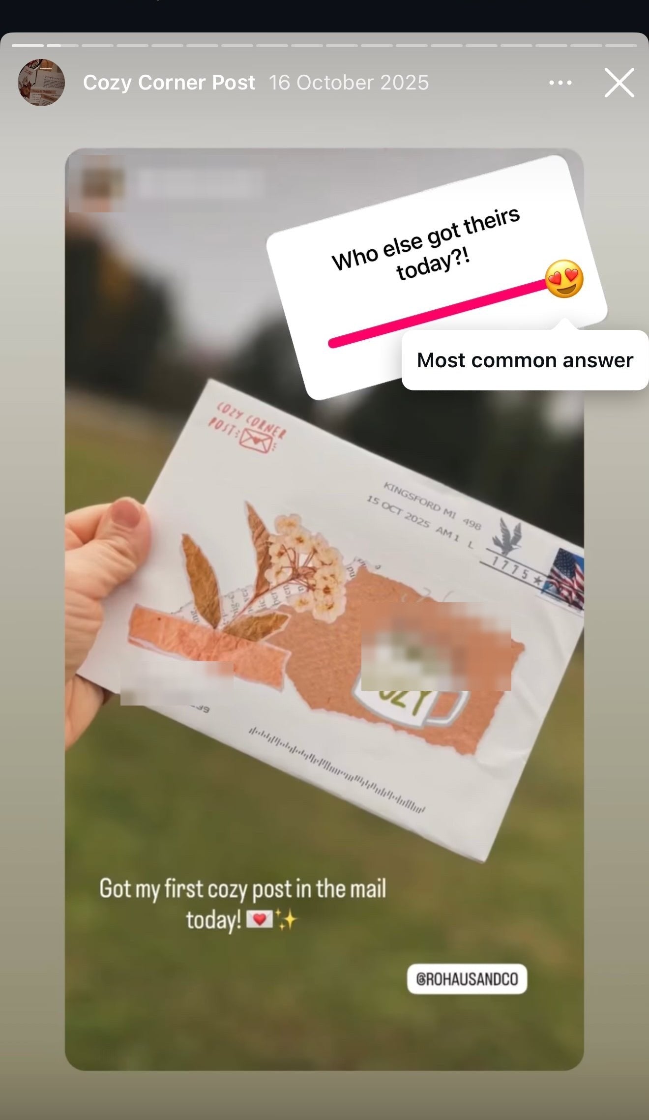 Alicia's first letter